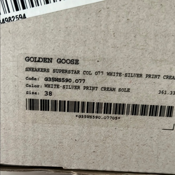 Golden Goose White and Gray Star Sneakers - Picture 5 of 6